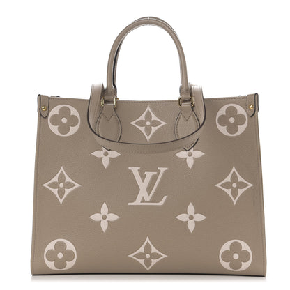 Louis Vuitton Empreinte Monogram Giant Onthego MM Tourterelle Creme 1 of 11