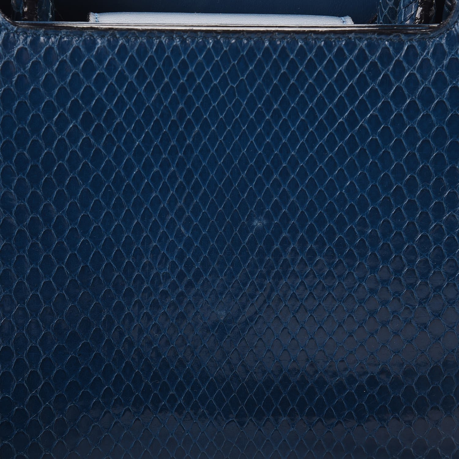 Christian Dior Python Mini Diorever Flap Blue 10 of 16