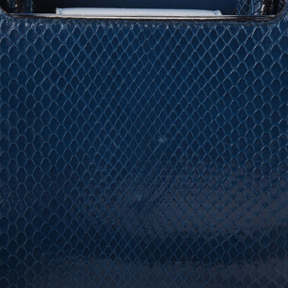 Christian Dior Python Mini Diorever Flap Blue 10 of 16
