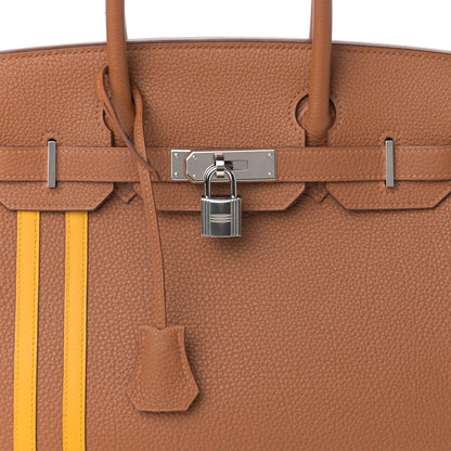 Hermes Togo Swift Officier Birkin 30 Gold Ambre 8 of 12