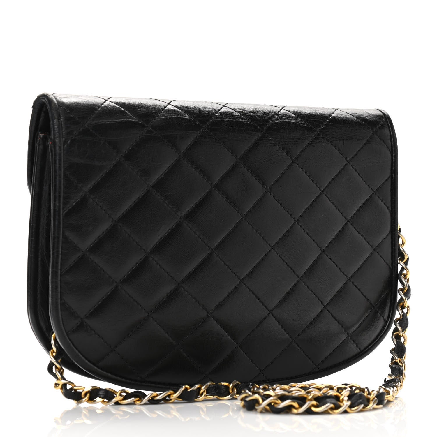 Chanel Lambskin Quilted Small Single Flap Black 2 of 11