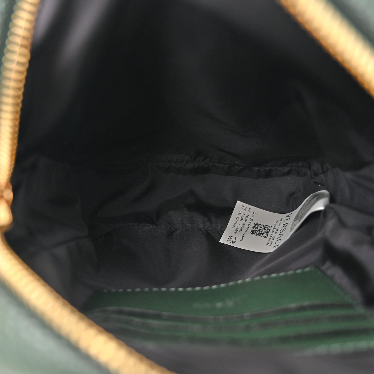 Versace Grained Calfskin Small Medusa Messenger Bag Green 5 of 9
