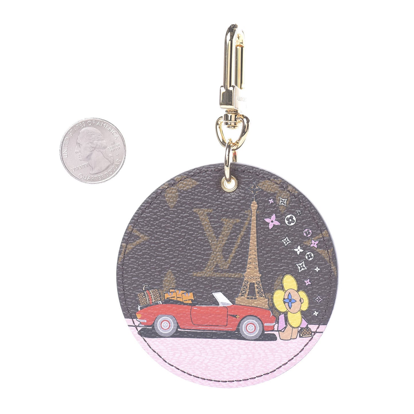 Monogram 2019 Christmas Animation Paris Bag Charm Key Ring