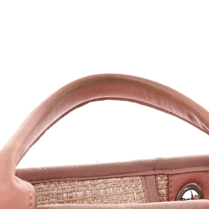 Chanel Straw Lurex Large Deauville Tote Pink 12 of 15