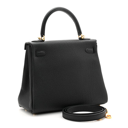Hermes Togo Kelly Retourne 25 Black 3 of 11