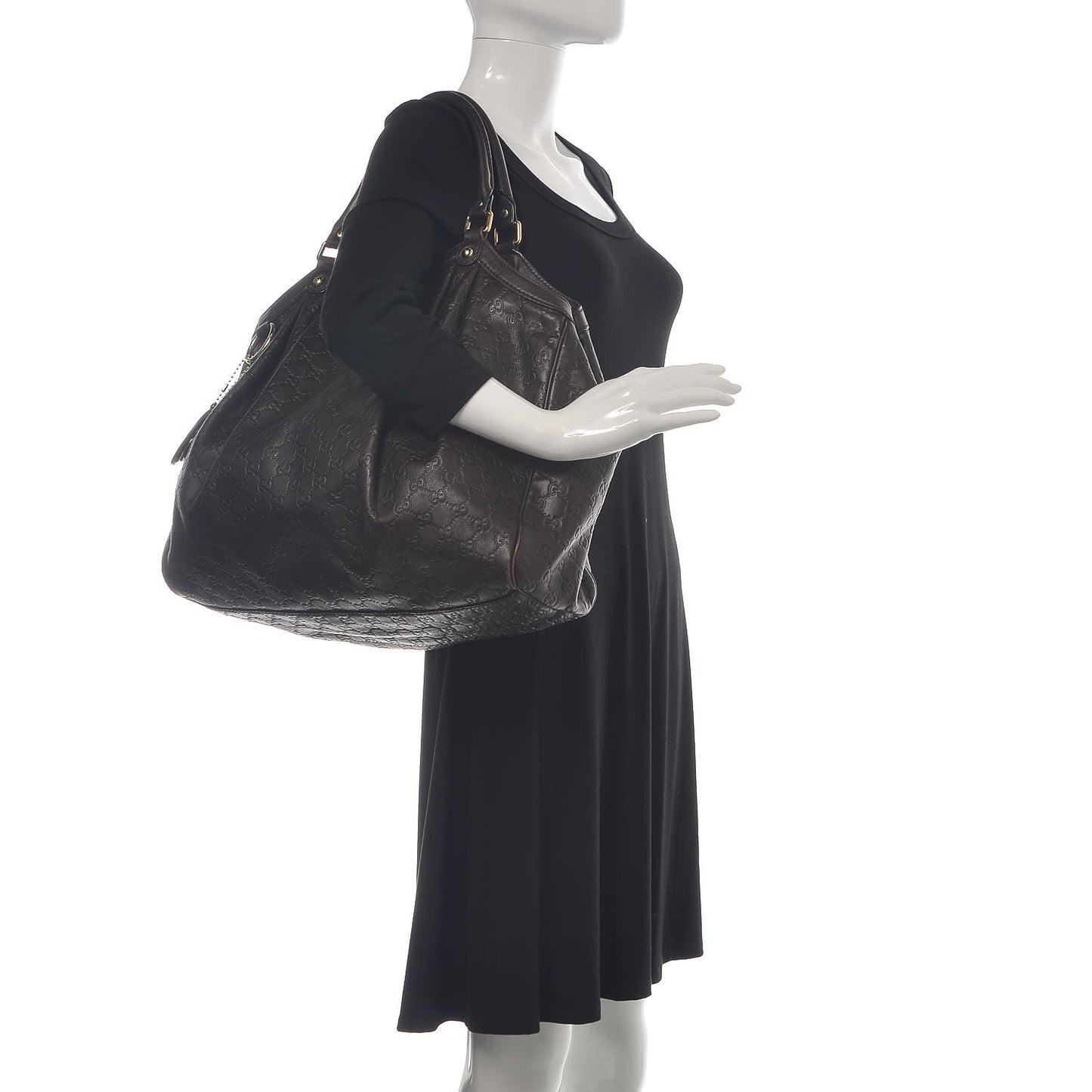 Guccissima Signature Large Sukey Tote Chocolate