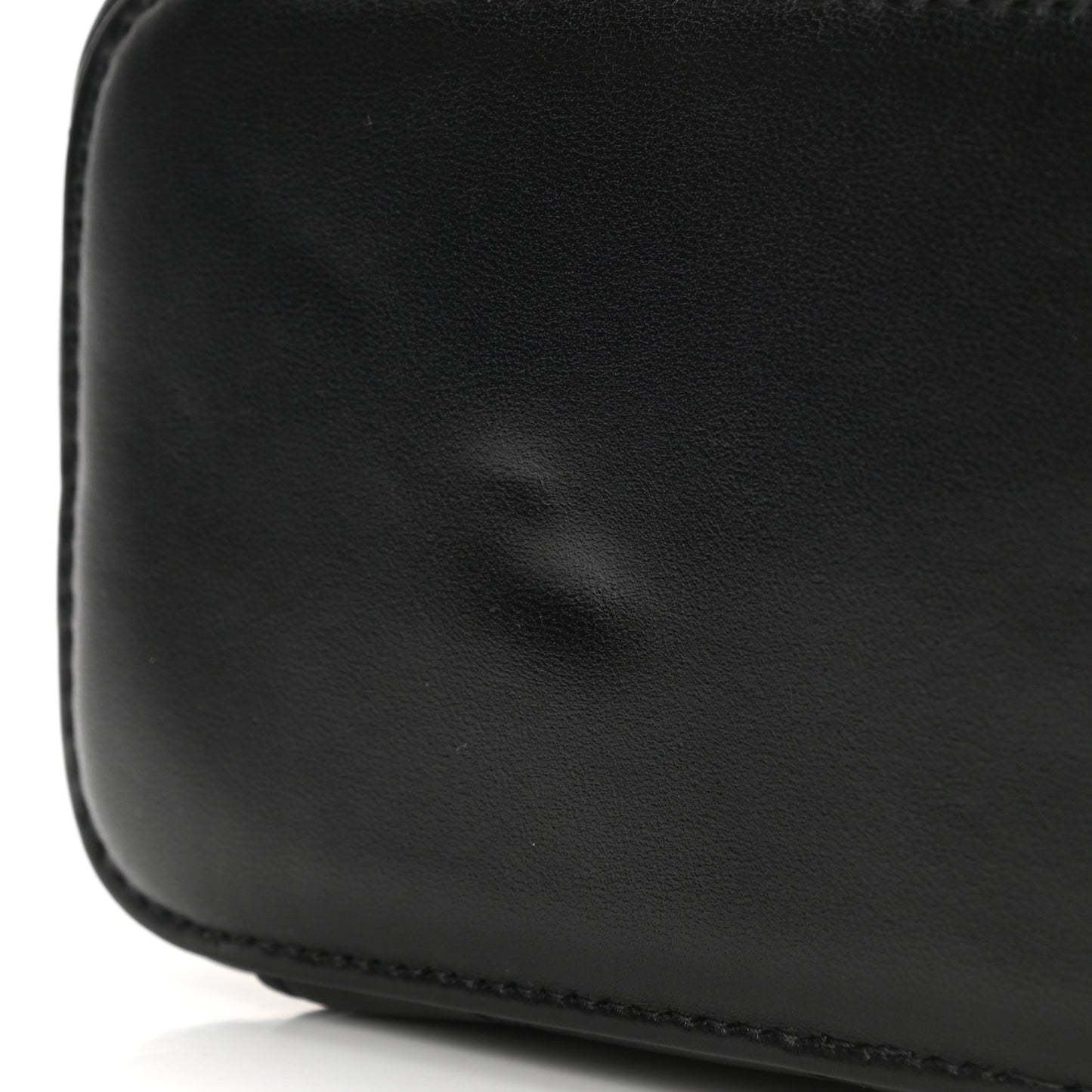 Lambskin Quilted Small Pearl Crush Vanity Case With Chain Black