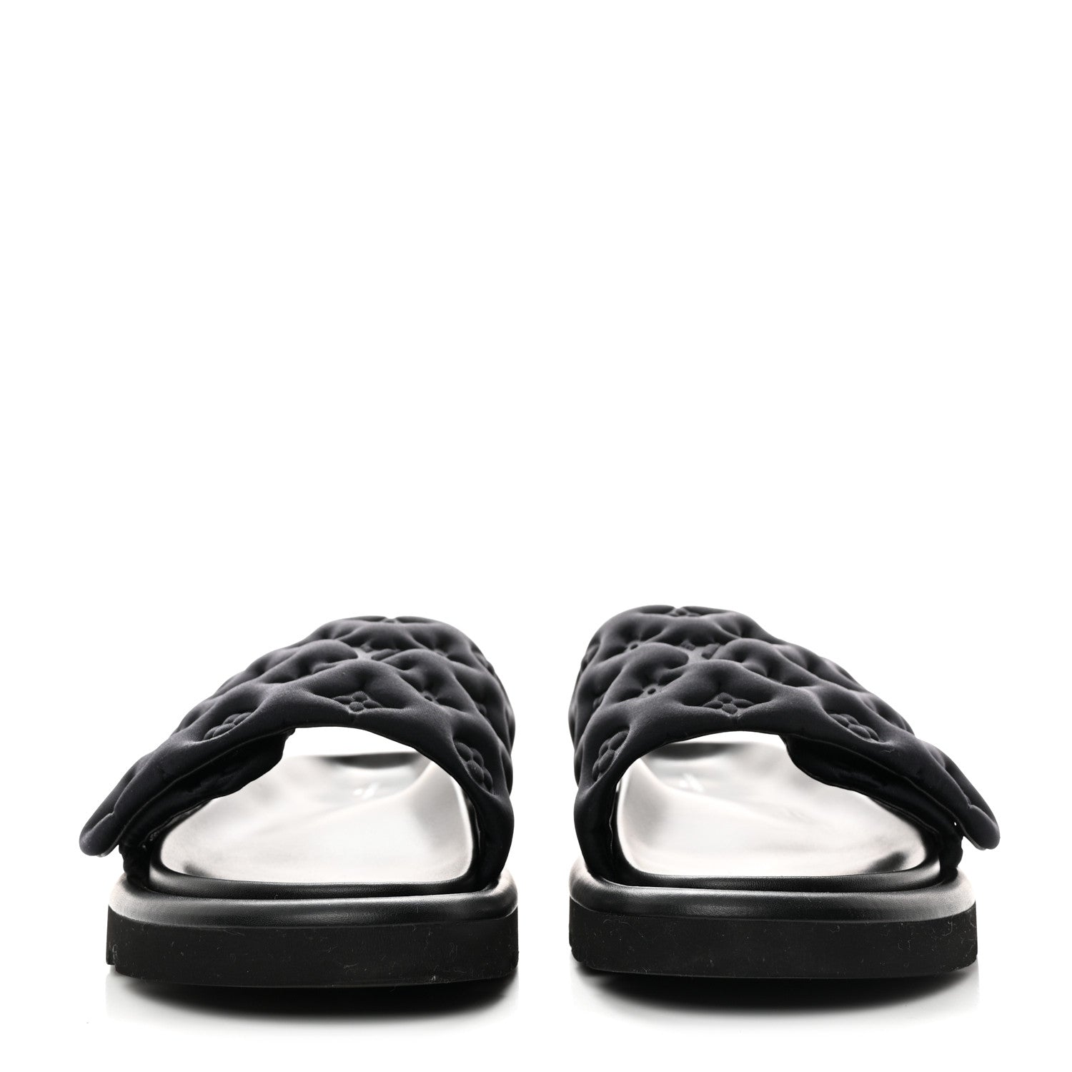 Louis Vuitton Technical Fabric Embossed Monogram Pool Pillow Comfort Mules 41 Black 2 of 8