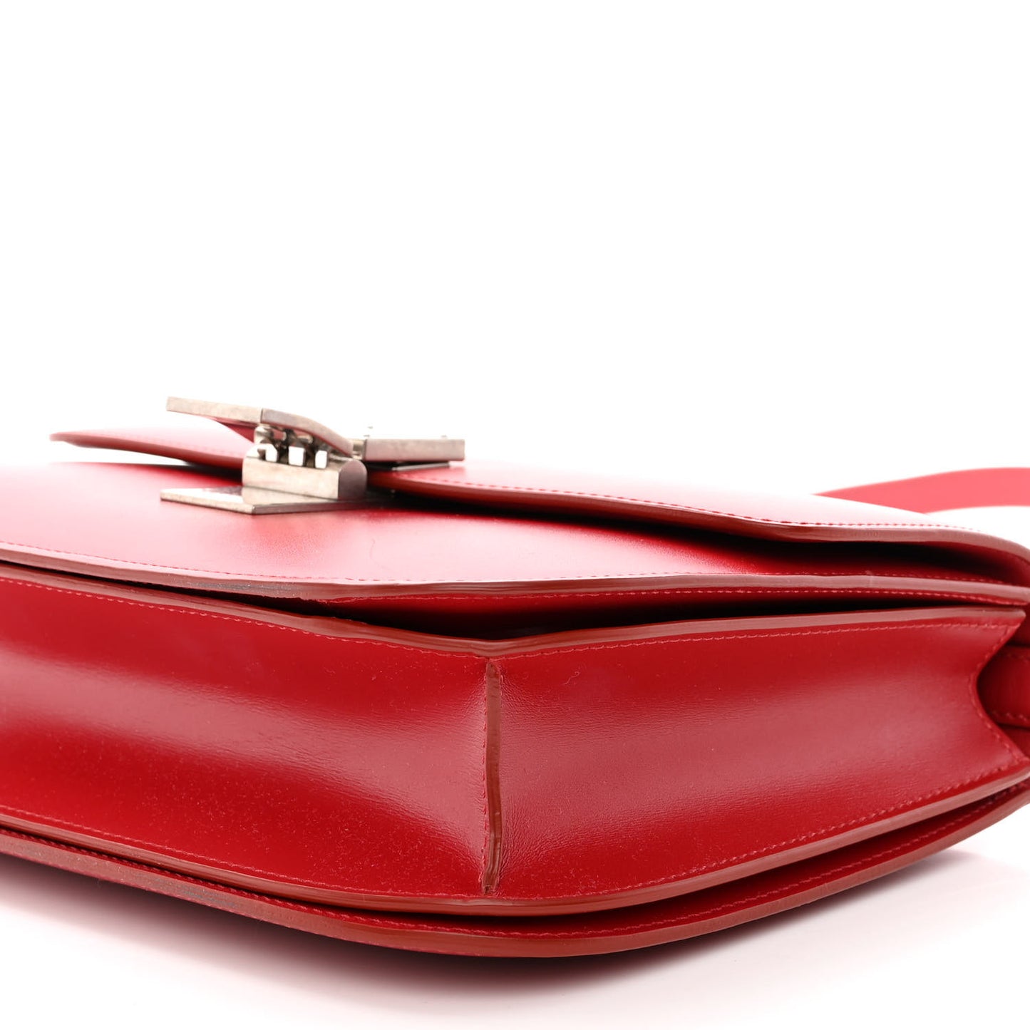 Box Calfskin Medium Classic Box Flap Bag Red