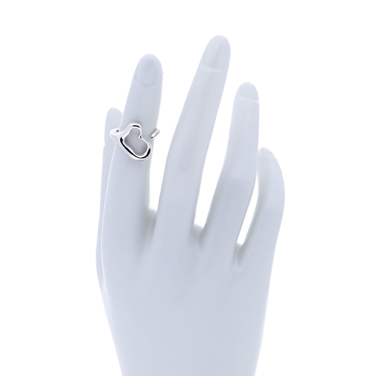 Sterling Silver Elsa Peretti Open Heart Ring 47 4