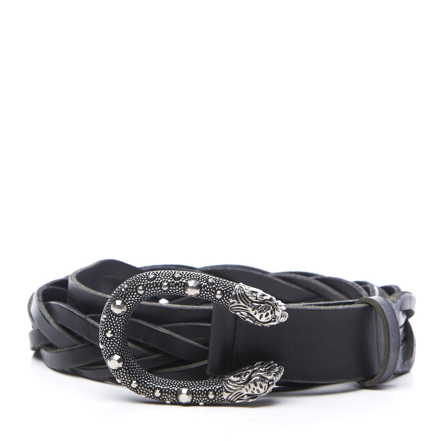 Calfskin Dionysus Braided Belt 95 38 Black