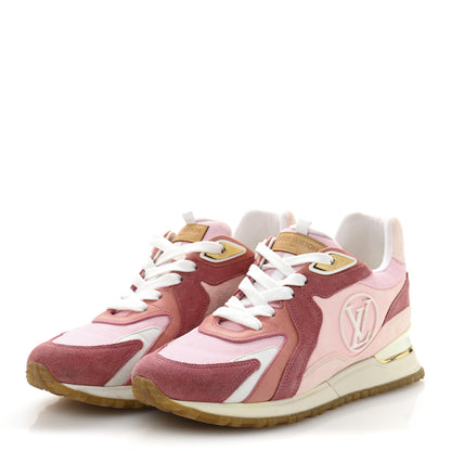 Louis Vuitton Suede Calfskin Run Away Sneakers 37.5 Pink 4 of 12