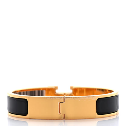 Hermes Enamel Narrow Clic Clac H Bracelet PM Black 3 of 6