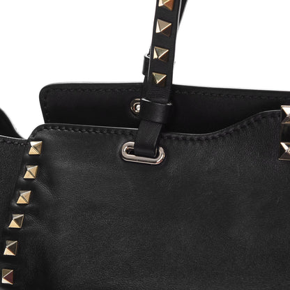 Valentino Garavani Vitello Medium Rockstud Tote Black 11 of 12