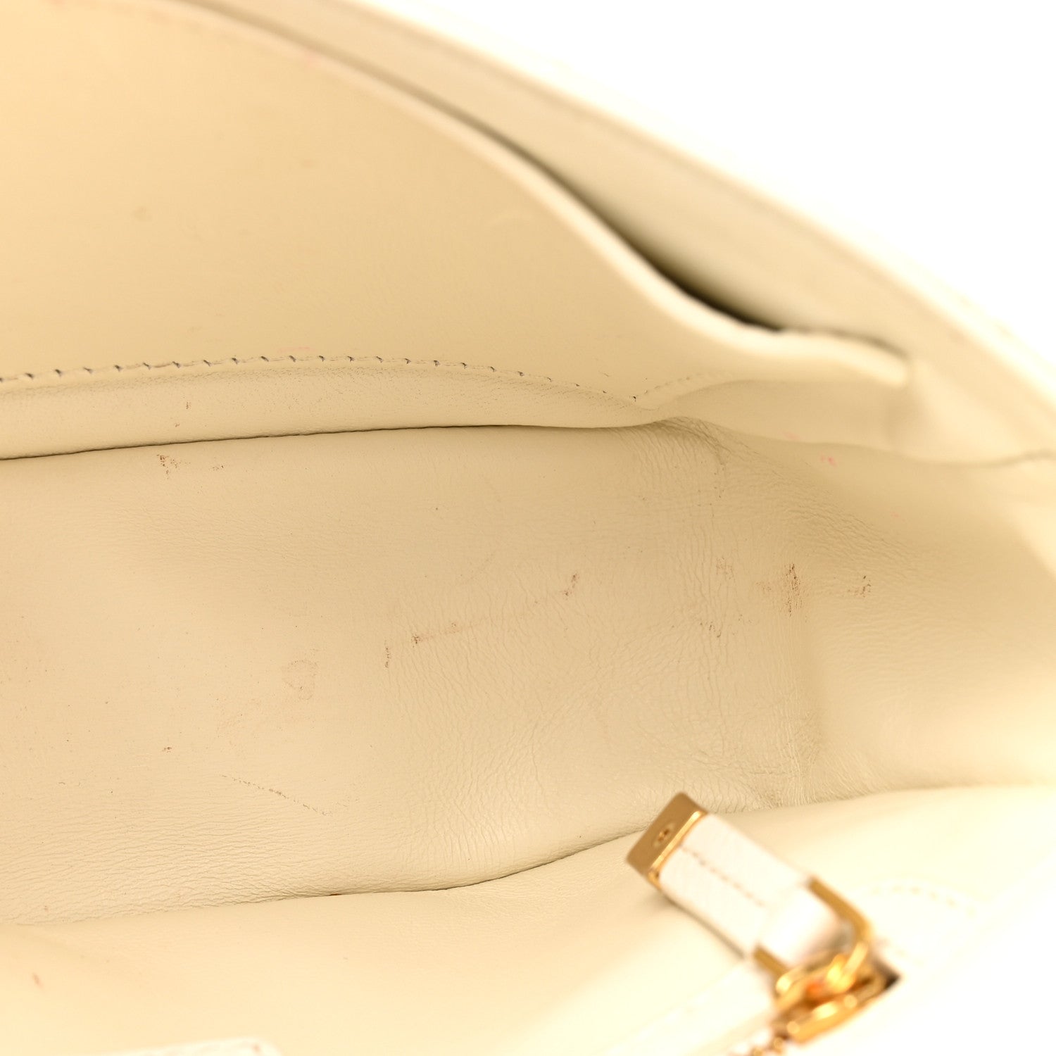 Christian Dior Grained Calfskin Cannage Small Caro Bag White 13 of 14