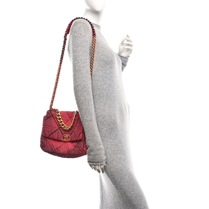 Chanel Washed Denim Quilted Medium Chanel 19 Flap Pink 2 of 11