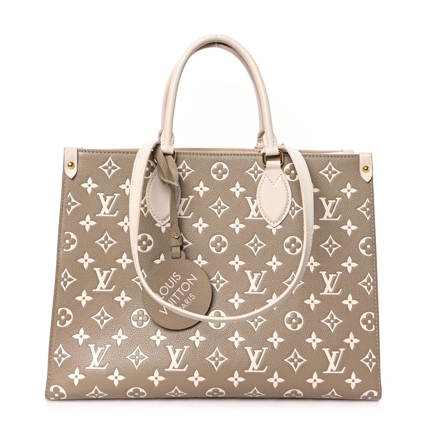 Empreinte Monogram Spring In The City Onthego MM Kaki Beige Cream