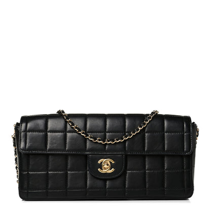 Chanel Lambskin East West Chocolate Bar Flap Black 1 of 8