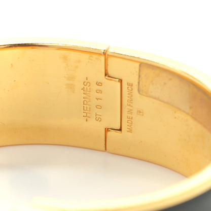 Hermes Enamel Wide Clic Clac H Bracelet PM Black 4 of 8