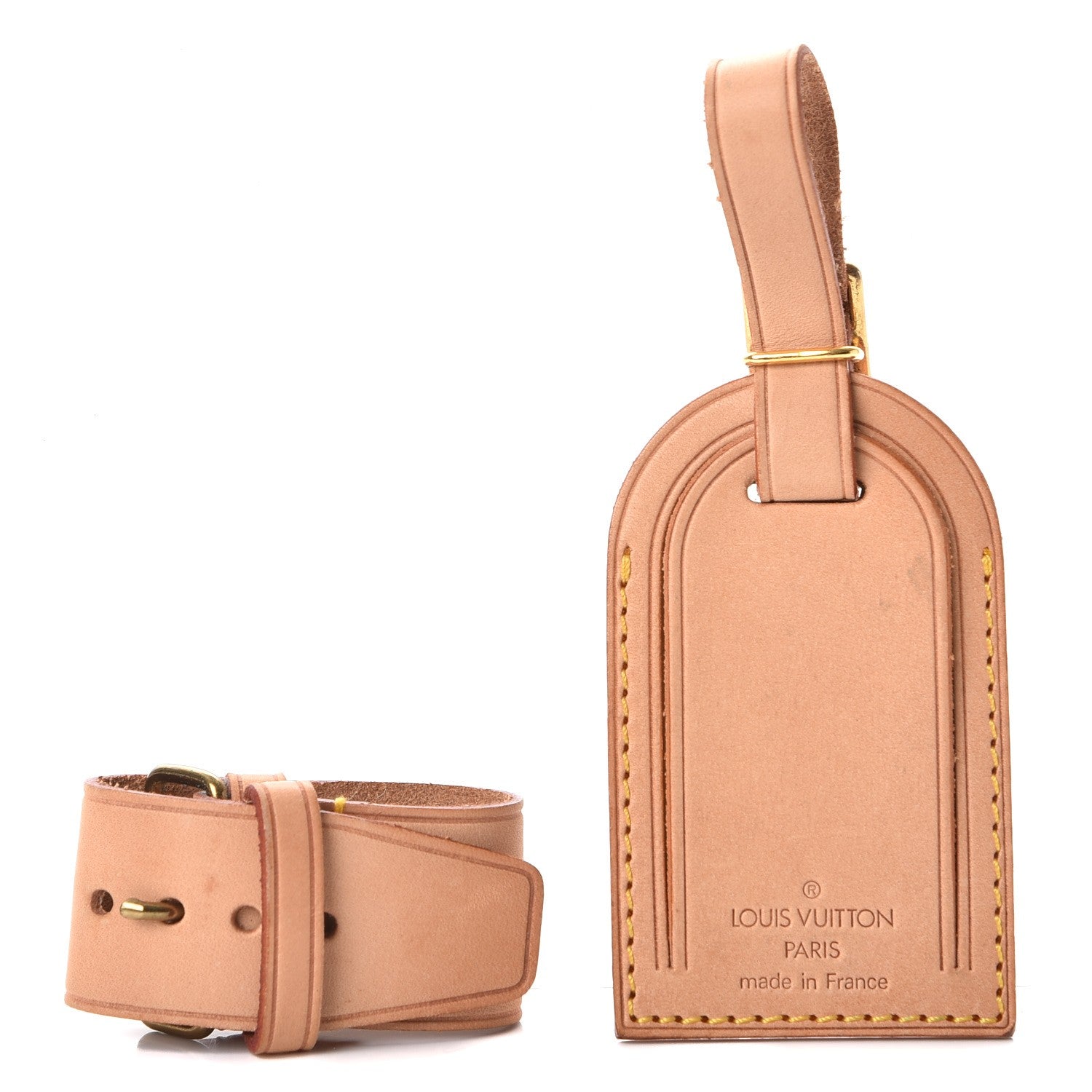 Louis Vuitton Vachetta Luggage Tag and Loop Set 1 of 12