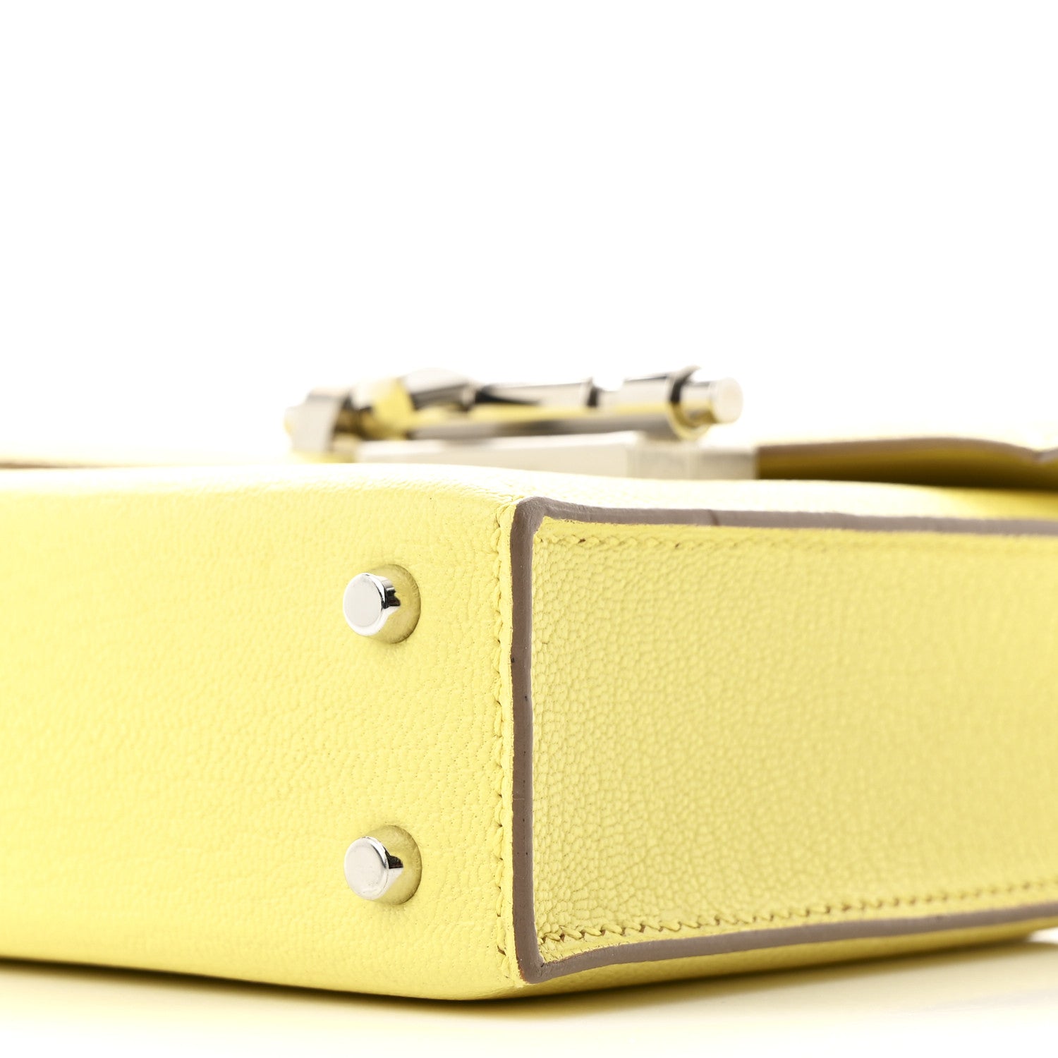 Hermes Chevre Mysore Mini Verrou Chaine Bag Limoncello 10 of 10