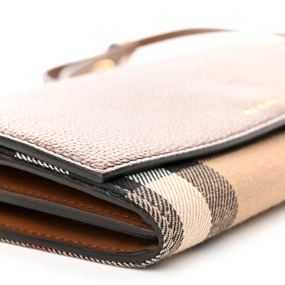 Burberry Derby Calfskin House Check Henley Wallet On Chain Tan 8 of 14