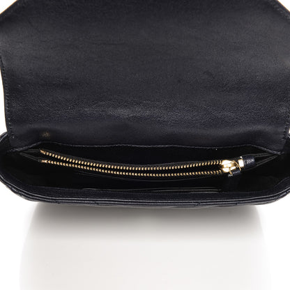 Saint Laurent Sheepskin Matelasse Chevron Monogram College Chain Wallet Deep Marine 5 of 6