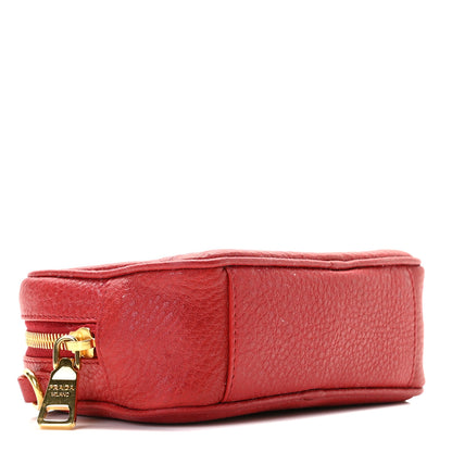 Prada Vitello Daino Mini Camera Crossbody Rosso 3 of 9