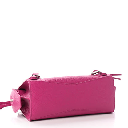 Balenciaga Grained Calfskin Neo Classic Silver Hardware Mini City Fuchsia 4 of 8