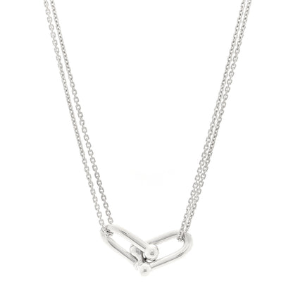 Tiffany Sterling Silver Double HardWear Link Pendant Necklace 1 of 5