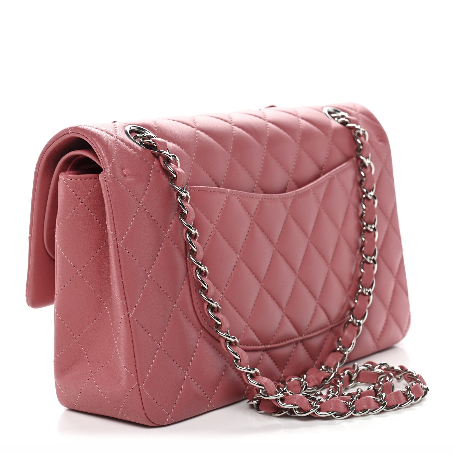 Chanel Lambskin Quilted Medium Double Flap Pink 3 of 12