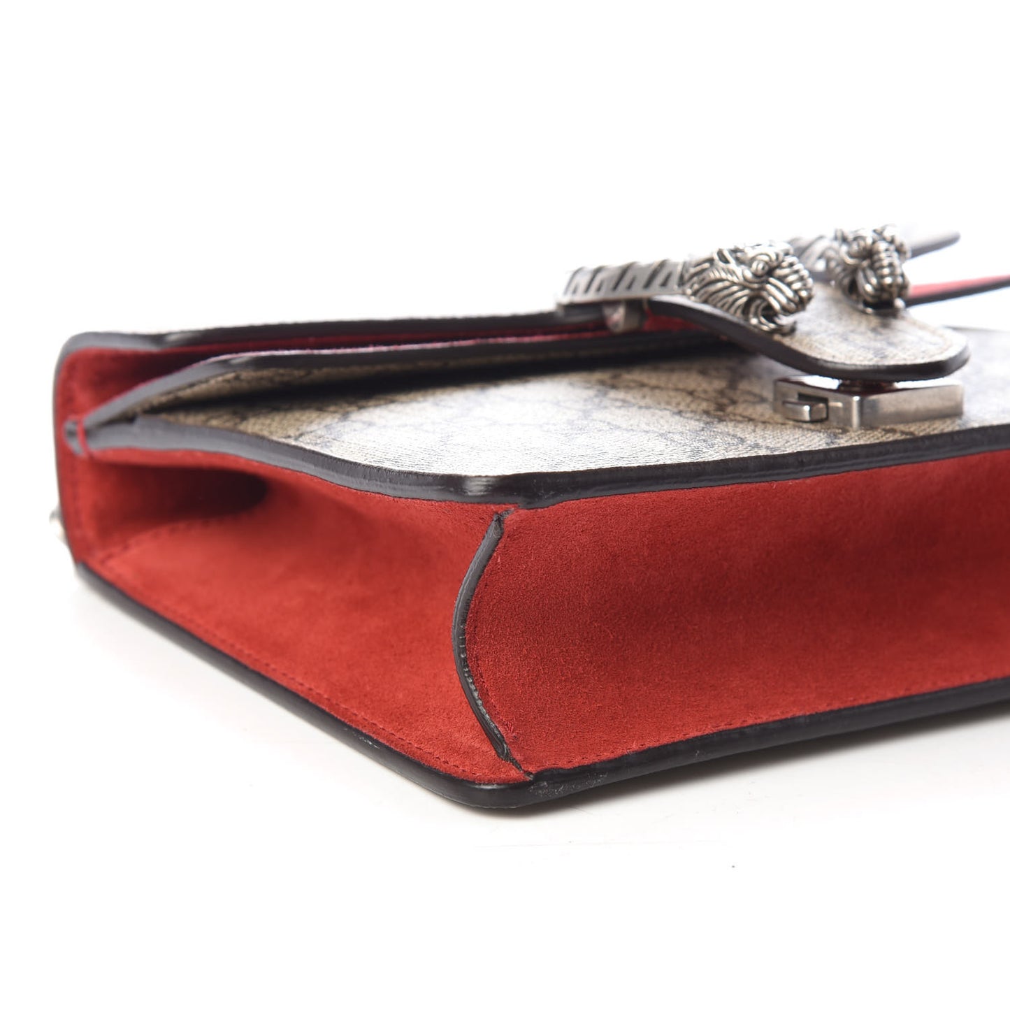 GG Supreme Monogram Mini Dionysus Shoulder Bag Hibiscus Red