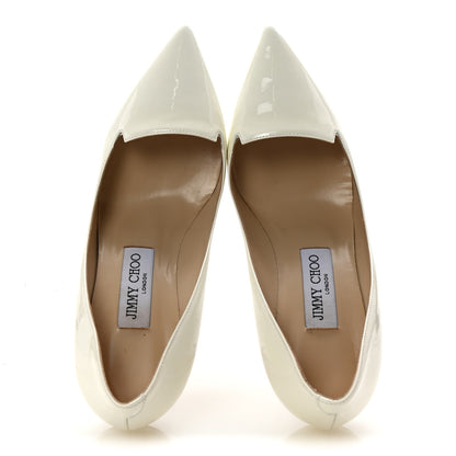 Jimmy Choo Patent Alia Pumps 37.5 White 2 of 9
