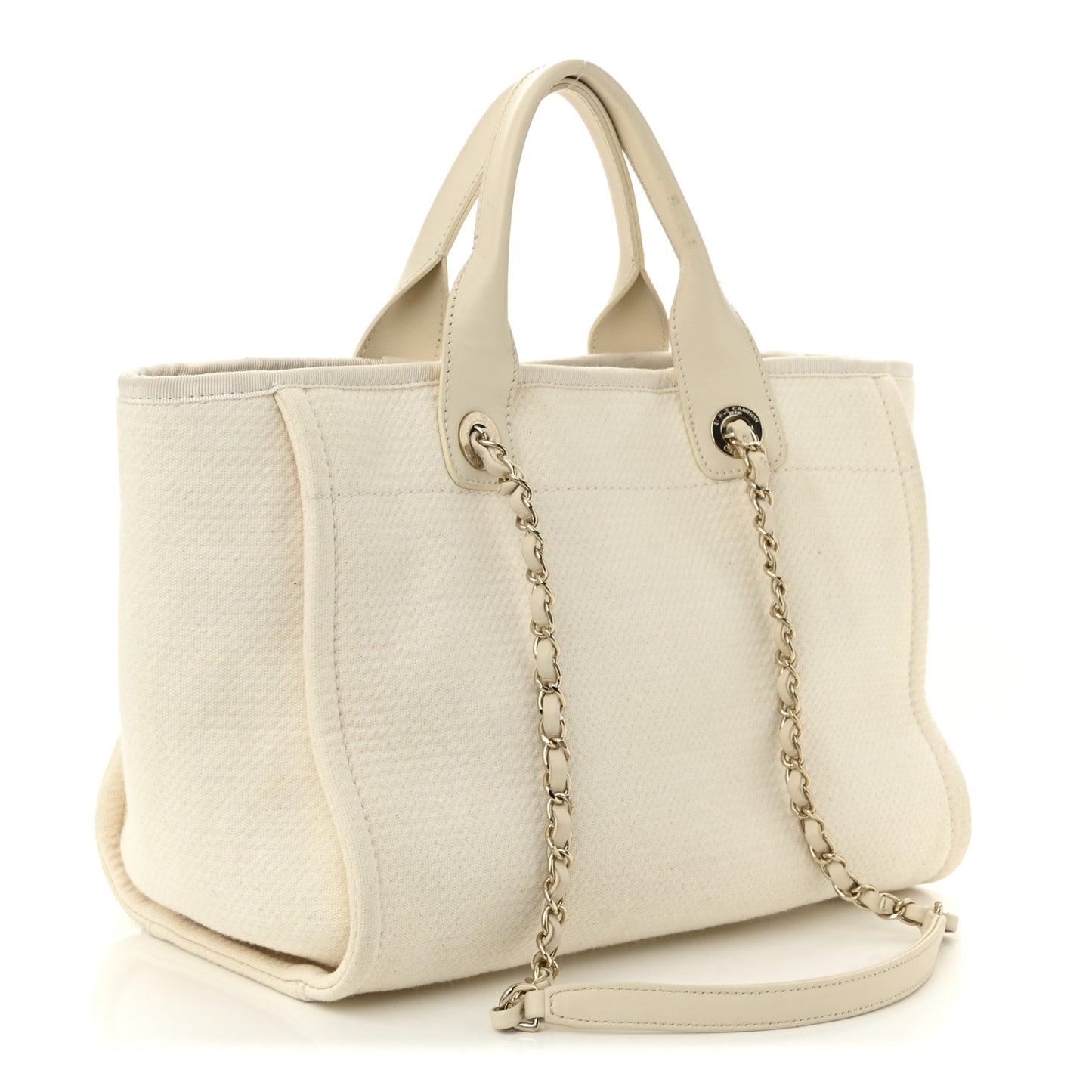 Mixed Fibers Small Deauville Tote White