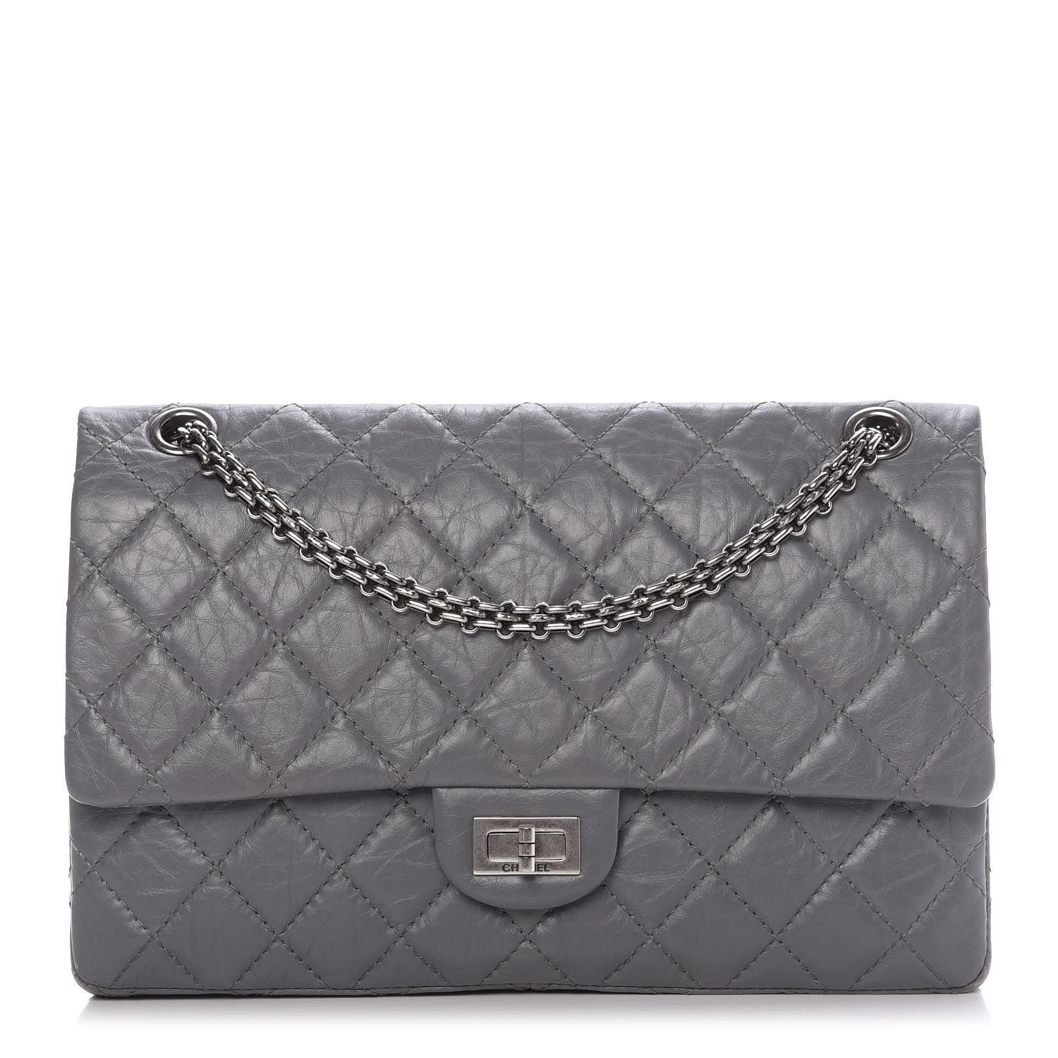 Chanel Aged Calfskin Quilted 2.55 Reissue 226 Flap Grey 1 of 9