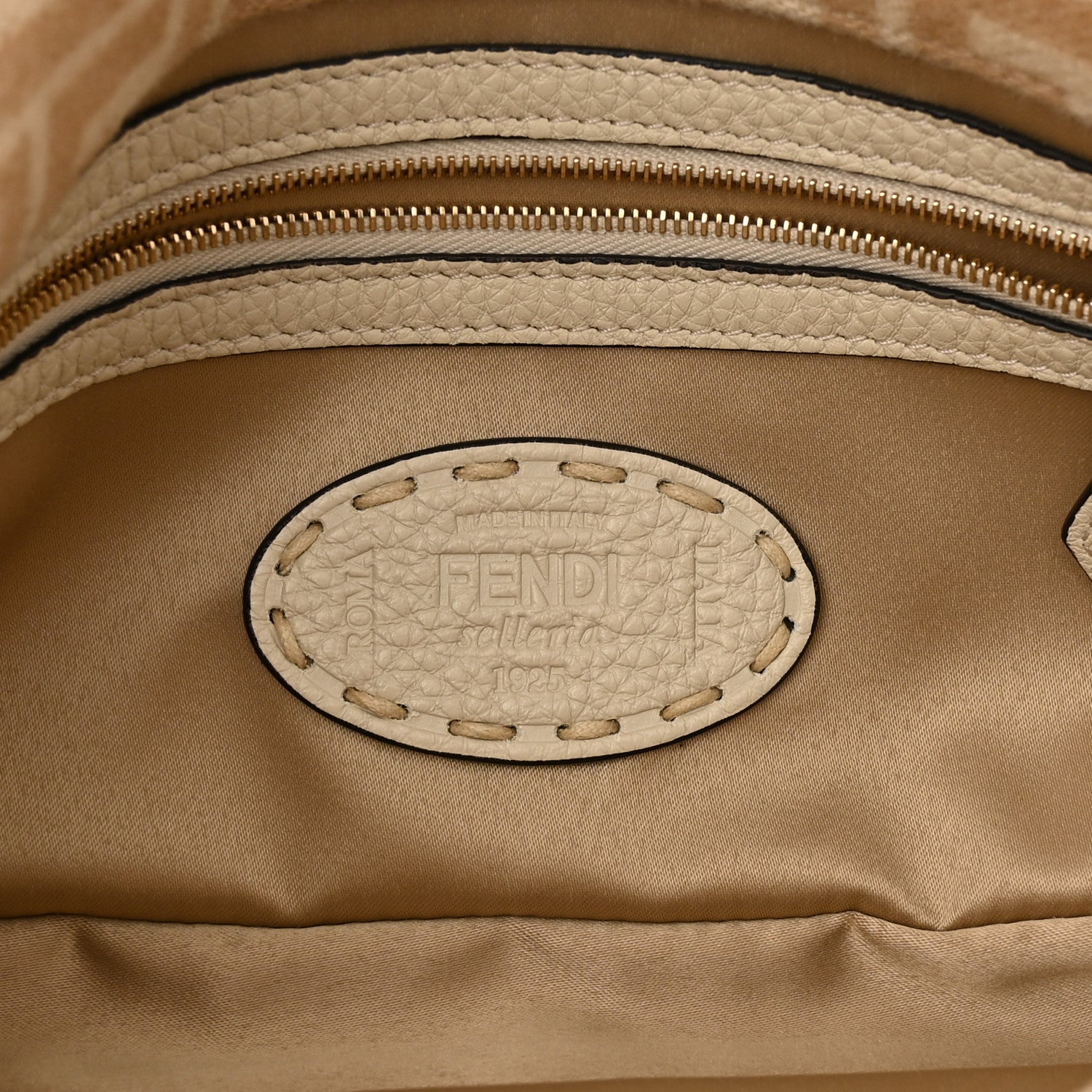Fendi Wool Cuoio Romano Selleria FF 1974 Baguette 1997 Beige Cammello Camelia 6 of 10