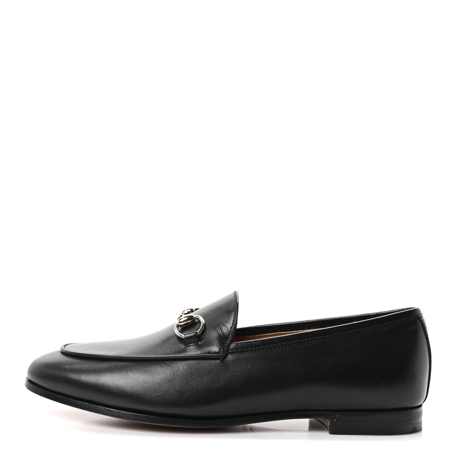 Gucci Calfskin Womens Jordaan Loafers 37 Black 1 of 10