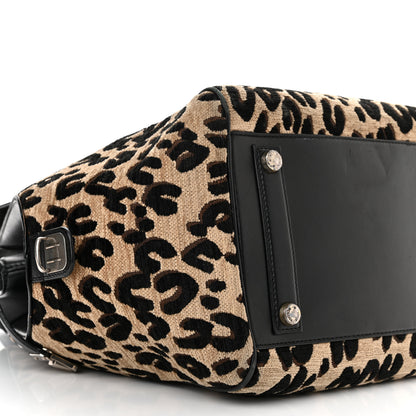 Louis Vuitton Jacquard Velvet Leopard Print Stephen Sprouse North South Bag Black 9 of 11