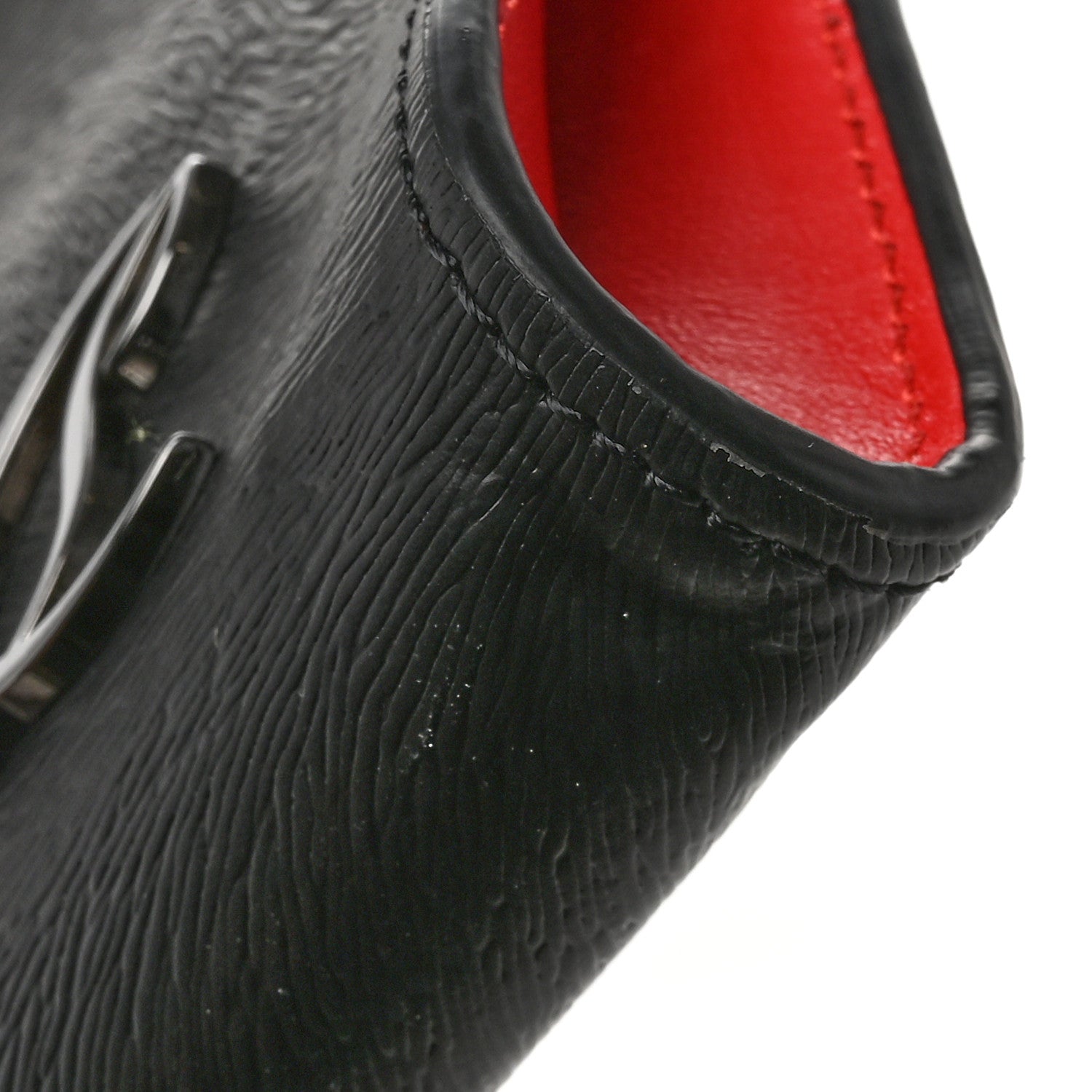 Christian Louboutin Textured Calfskin Loubi54 Pouch Black 9 of 10