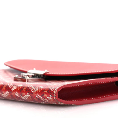 Goyard Goyardine Calfskin Chypre Wallet Pouch Red 9 of 11