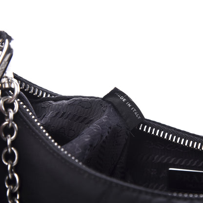 Prada Nylon Re-Edition 2005 Shoulder Bag Black 10 of 13