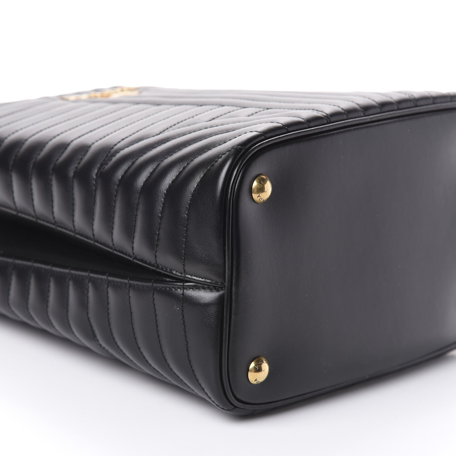 Prada Soft Calfskin Impunture Diagramme Medium Panier Black 8 of 9