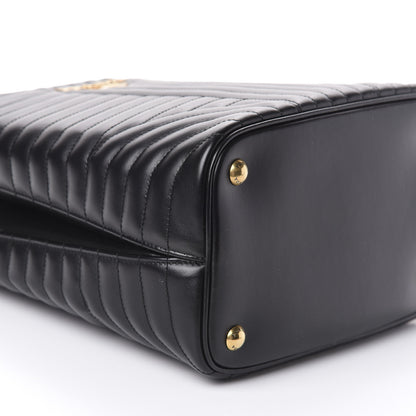 Prada Soft Calfskin Impunture Diagramme Medium Panier Black 8 of 9