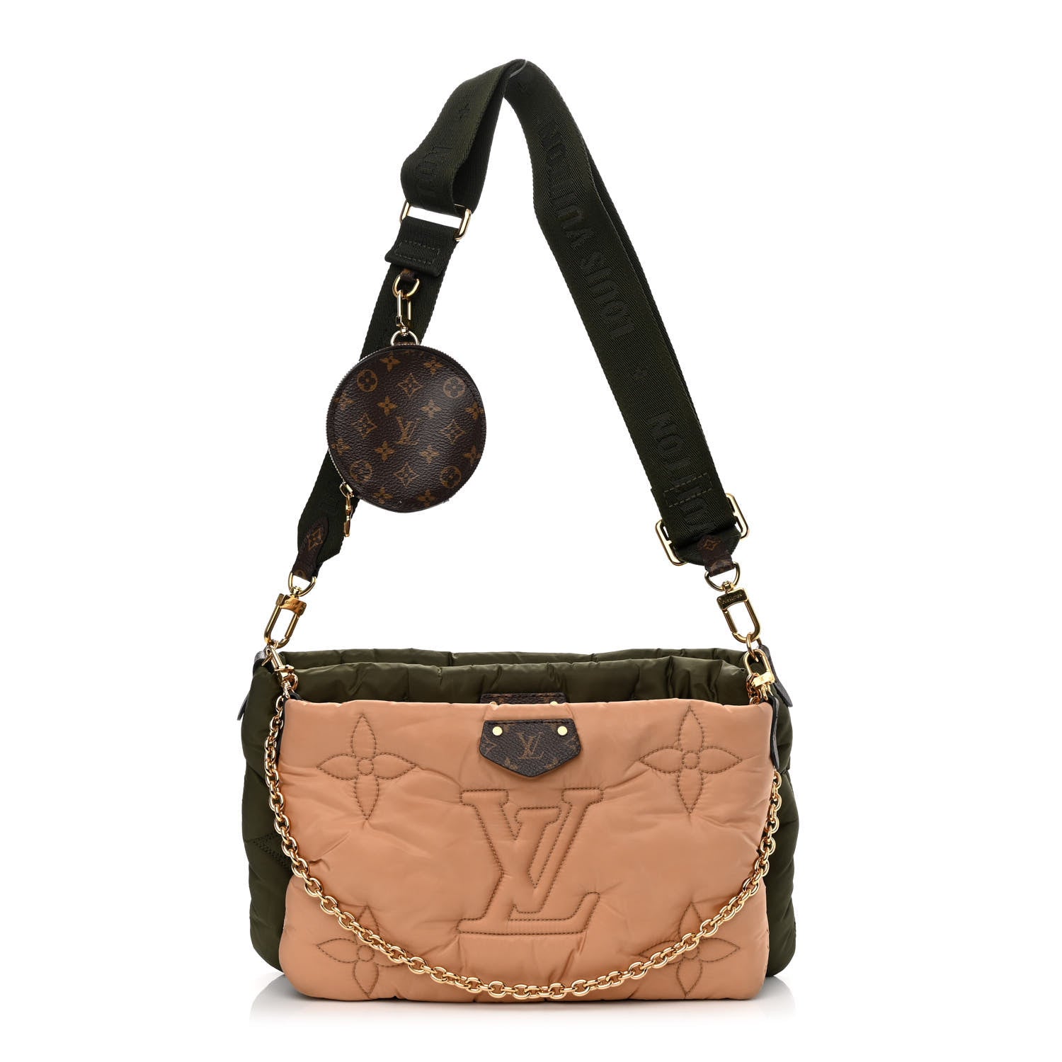 Louis Vuitton Econyl Monogram Pillow Maxi Multi Pochette Accessories Kaki Beige 1 of 12