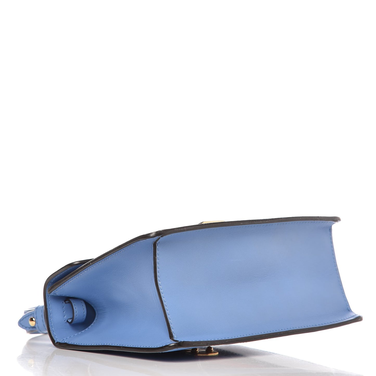 Vitello Fontanella Web Mini Sylvie Top Handle Bag Clear Sky Blue