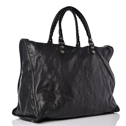 Balenciaga Agneau Giant 12 Rose Gold Hardware Weekender Black 2 of 13