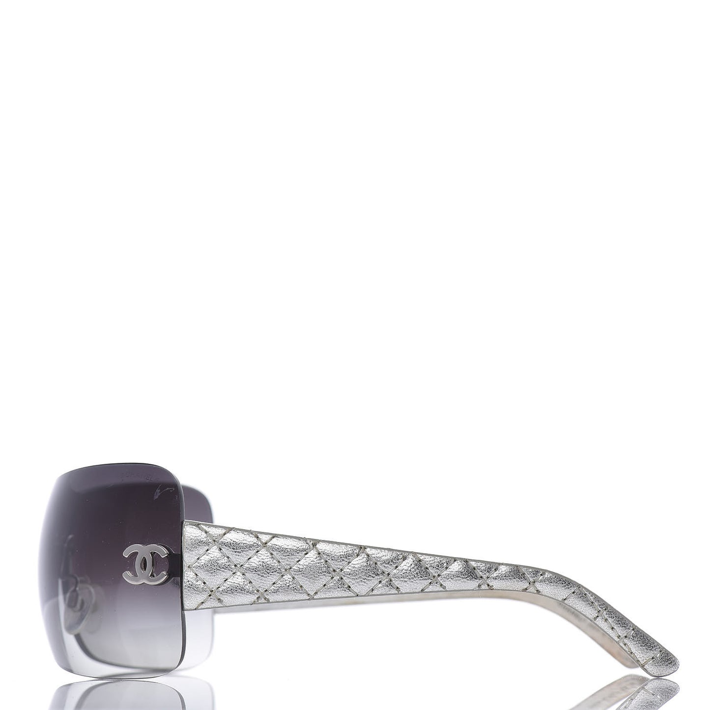Metallic Quilted CC Sunglasses 4157-Q Silver