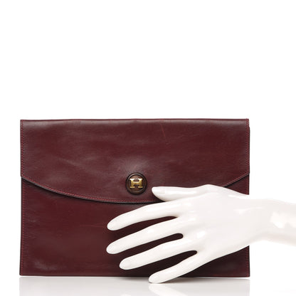 Hermes Box Pochette Rio Clutch Rouge H 2 of 14