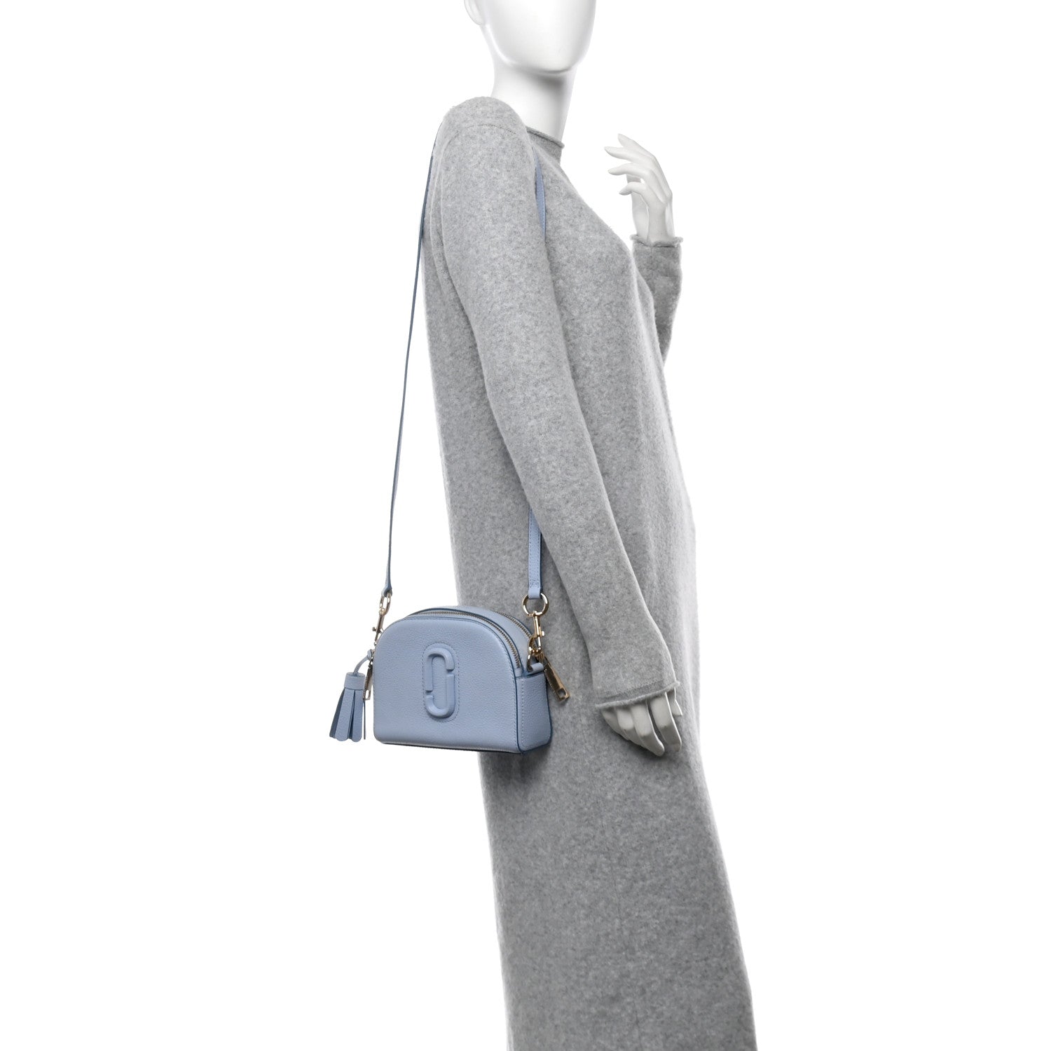 Marc Jacobs Calfskin Shutter Camera Crossbody Bag Light Blue 2 of 11
