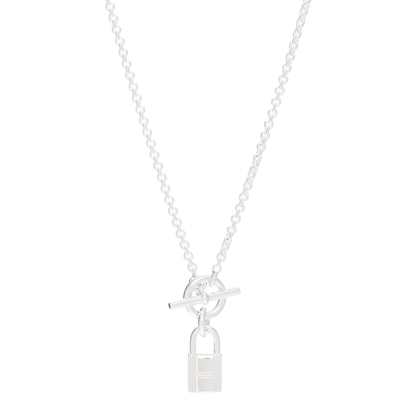 Sterling Silver Cadenas Kelly Lock Pendant Necklace